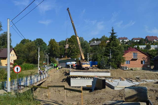 Budowa mostu na Błażowę Górną - 21 sierpnia 2015 r.