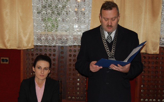 Zaprzysiężenie na Burmistrza Błażowej.